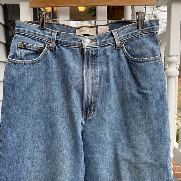Vintage Gap 90s Reverse Gap Mom Straight Leg Denim Jeans Size 16 33.5” - Picture 3 of 9